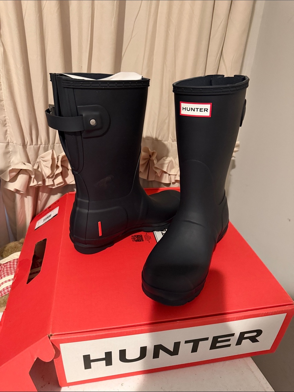 Hunter Matte navy Short Rain Boots